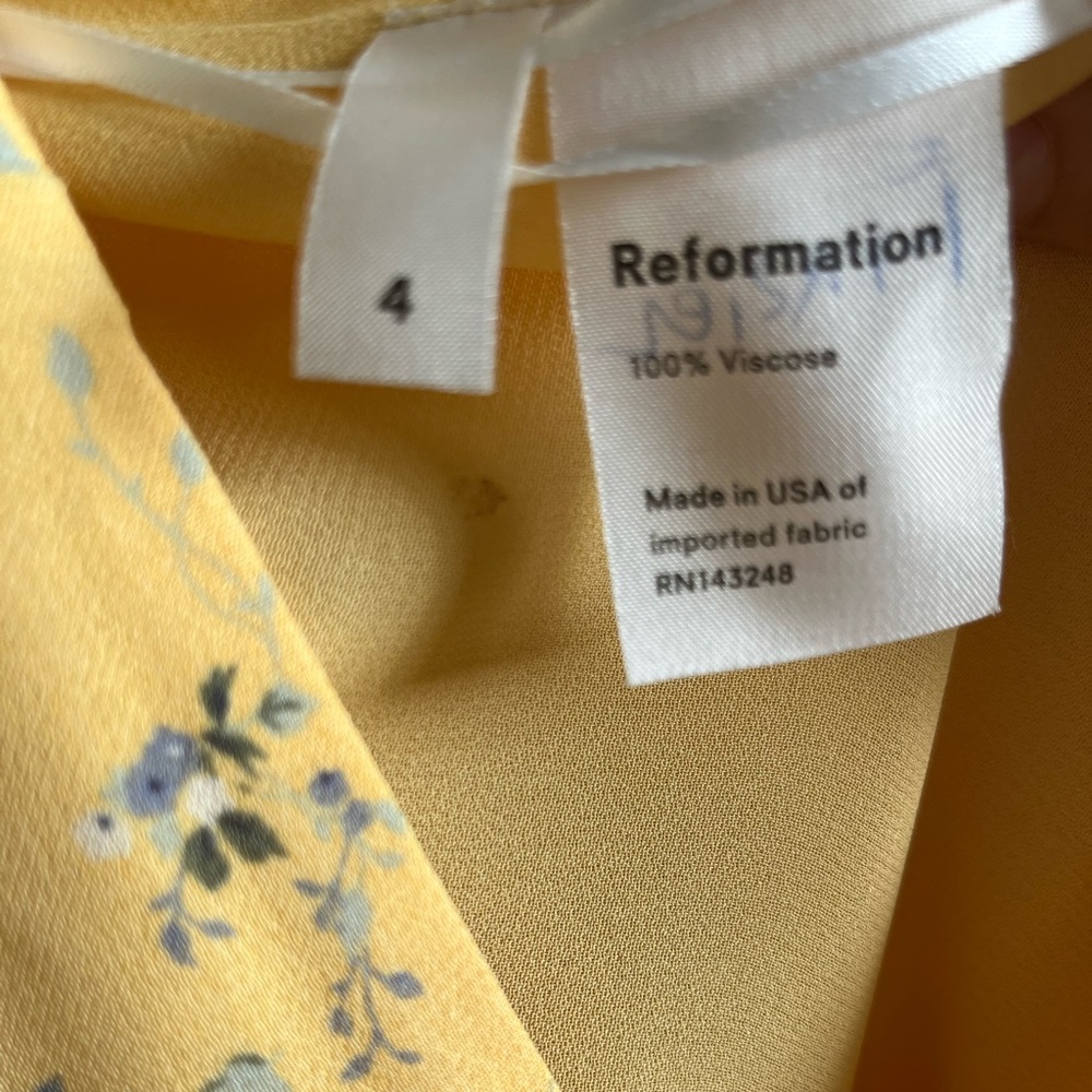 Reformation Harper Dress - Yellow, 4 - Picture 4 of 6